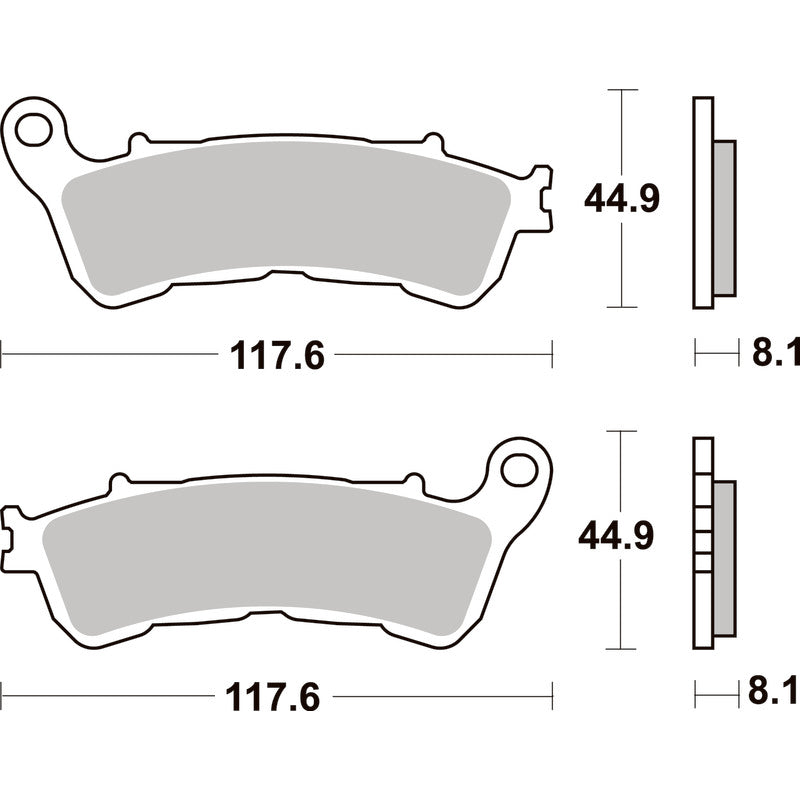 SBS 828SP FRONT PADS | EVO SINTER STREET >> SB828HS