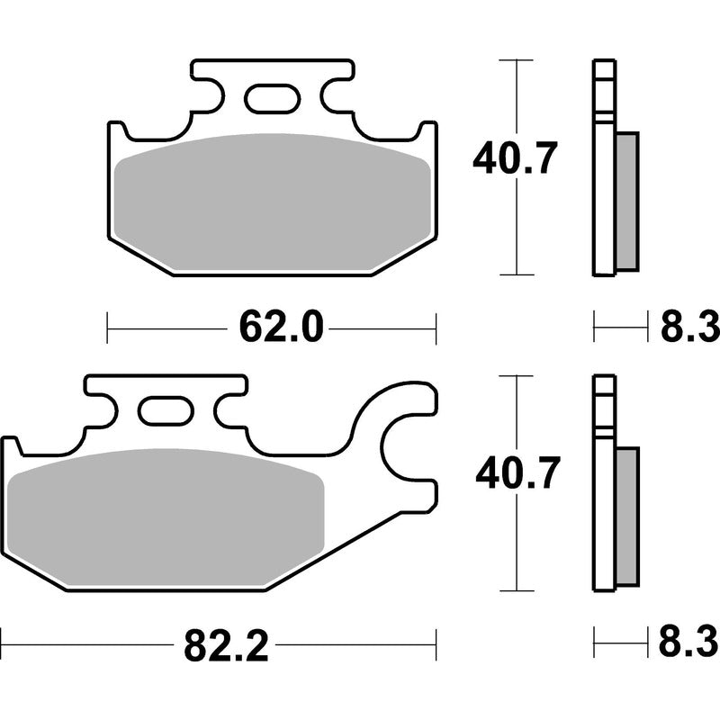 SBS 835SI FRONT/REAR PADS | SINTER OFF ROAD