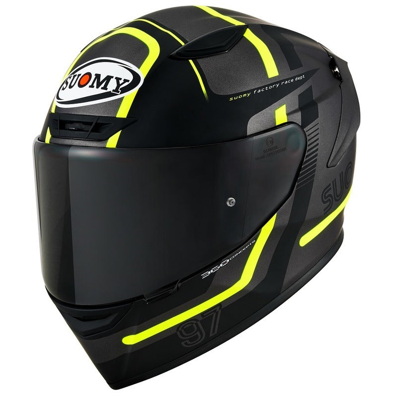 TRACK-1 E06 NINETY SEVEN HELMET | GUNMETAL-YELLOW