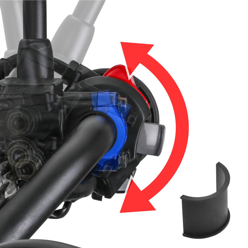 ZETA PERCH MOUNT CLAMP SET - ROTATING | UNIVERSAL - BRAKE & CLUTCH SET | BLUE