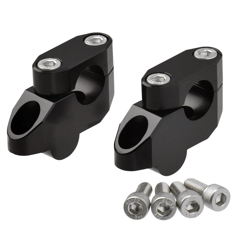 ZETA BAR CLAMP KIT RISE & O'SET | 7/8 MOUNT | 7/8 BAR | OS:20mm / H:26mm | Black