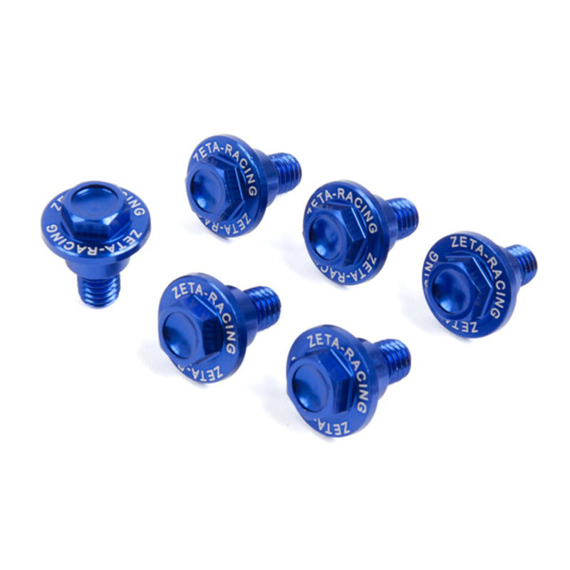 ZETA FORK GUARD BOLT SET ALLOY | KTM/HQV. | 6 PCS |BLUE $#$