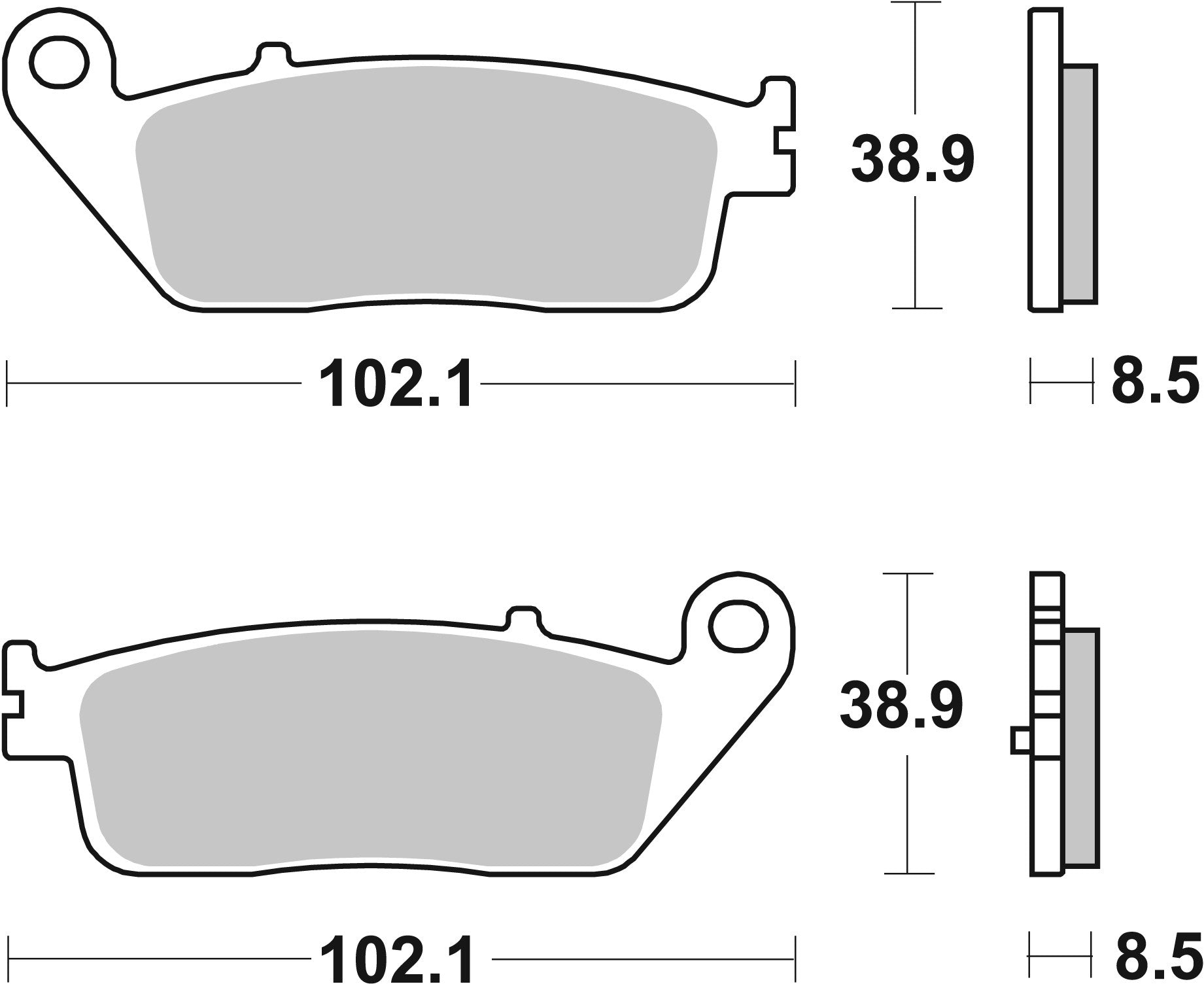 SBS FRICTION - Ceramic Rear Scooter Brake Pads (SBS 883) - 212HF-