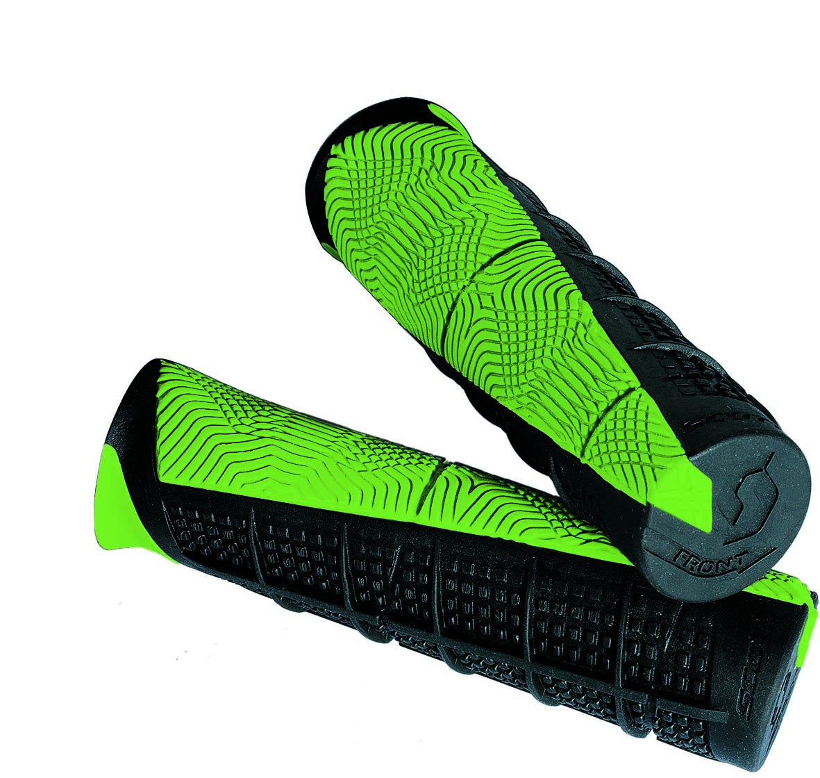 SCOTT DUECE ATV GRIP BLACK/NEON GREEN w/ donuts