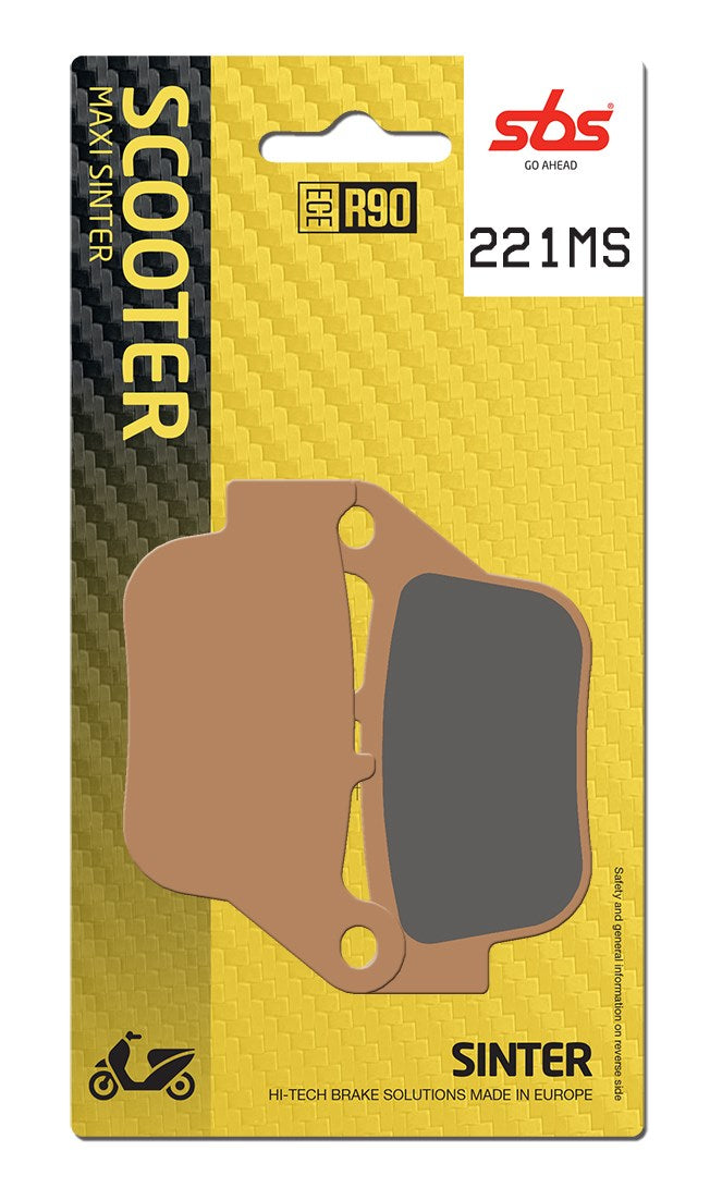 SBS FRICTION - Sinter Rear Scooter Brake Pads - 221MS-