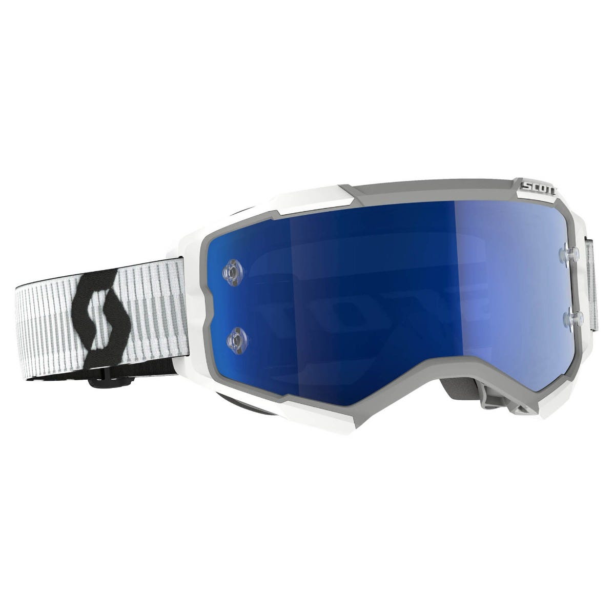 Scott Fury Goggle white blu chr work