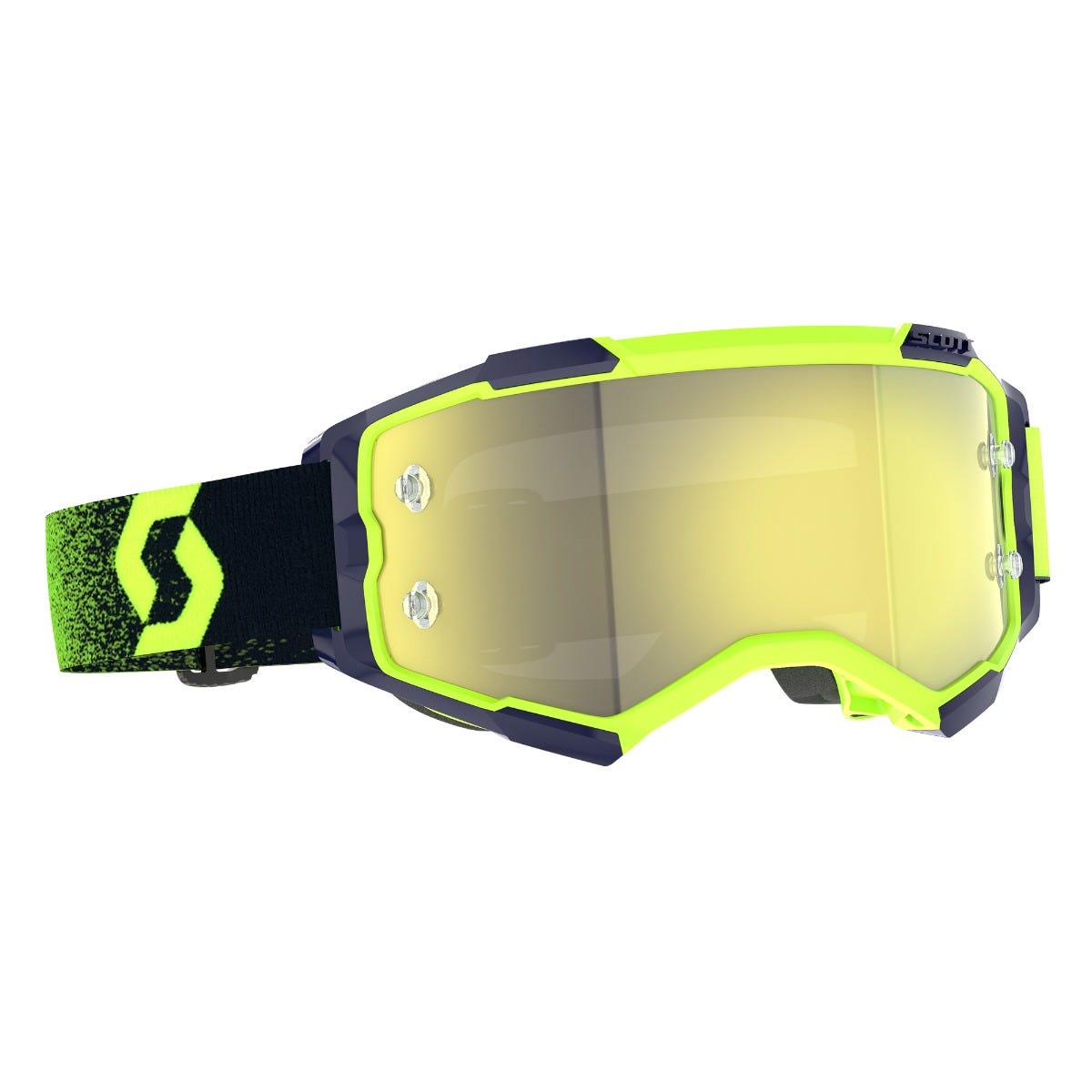 SCOTT Fury Goggle - neon green/neon yellow | yellow chrome lens
