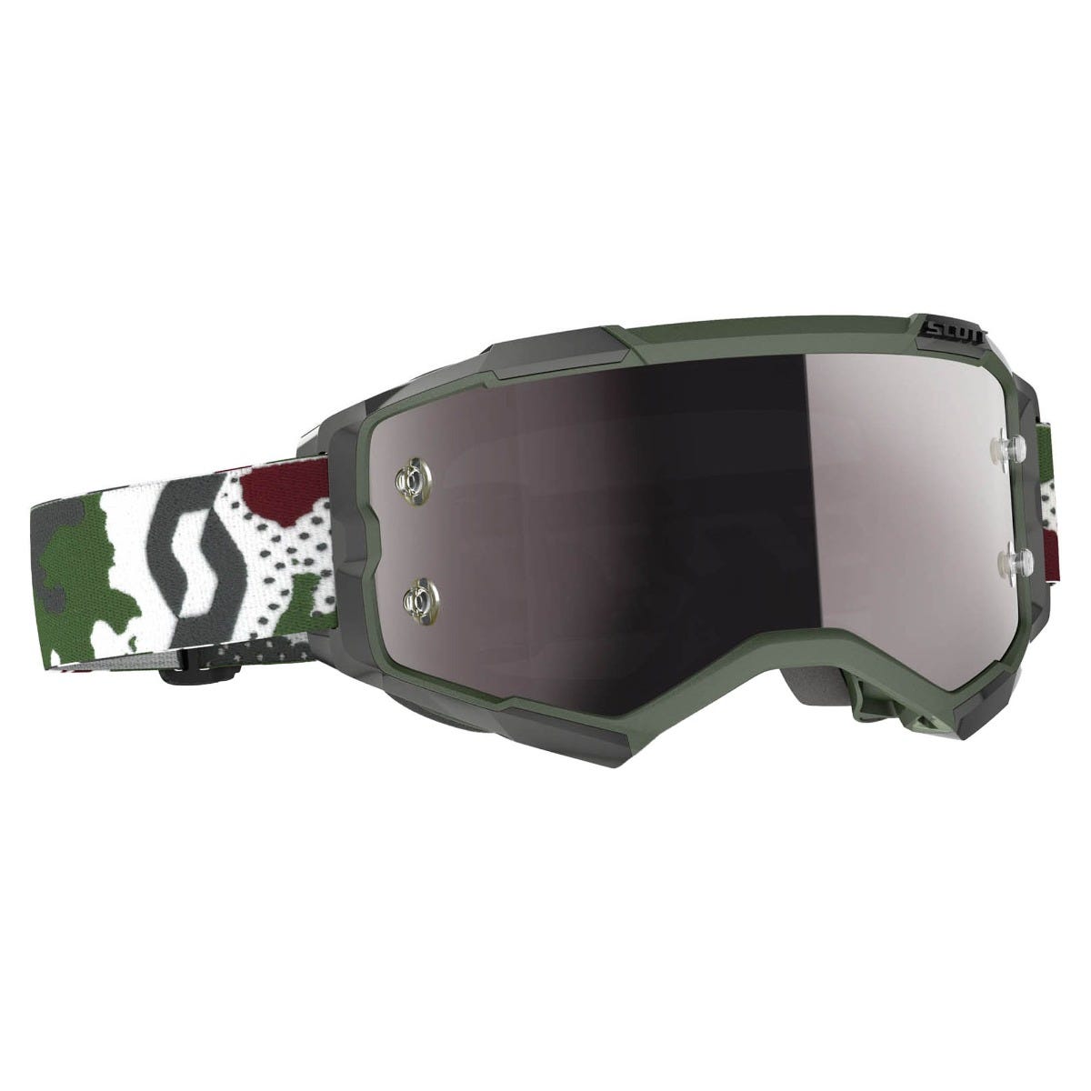 SCOTT Fury Goggle - dark green/white | silver chrome lens