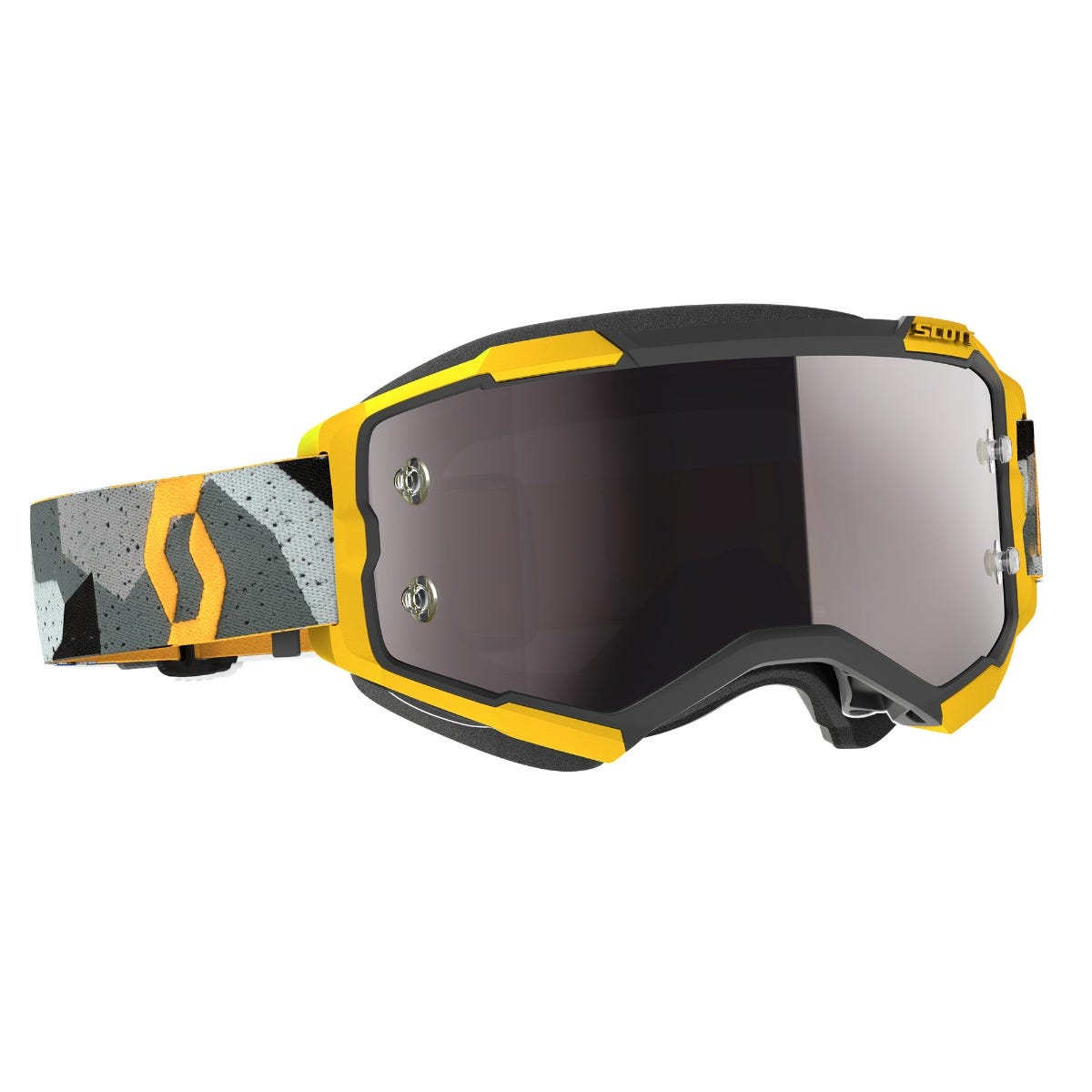 Goggle Fury camo grey/yellow silver chrome works