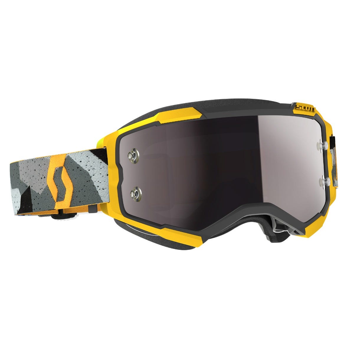 SCOTT Fury Goggle - camo grey/yellow | silver chrome lens