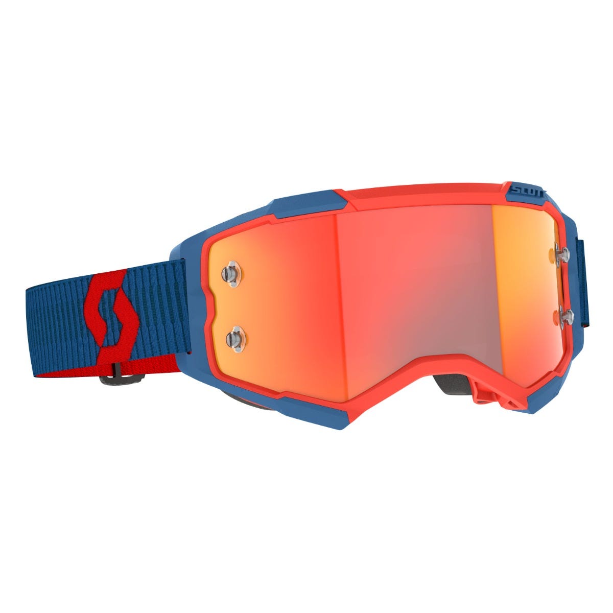 SCOTT Fury Goggle - dark blue/neon red | orange chrome lens