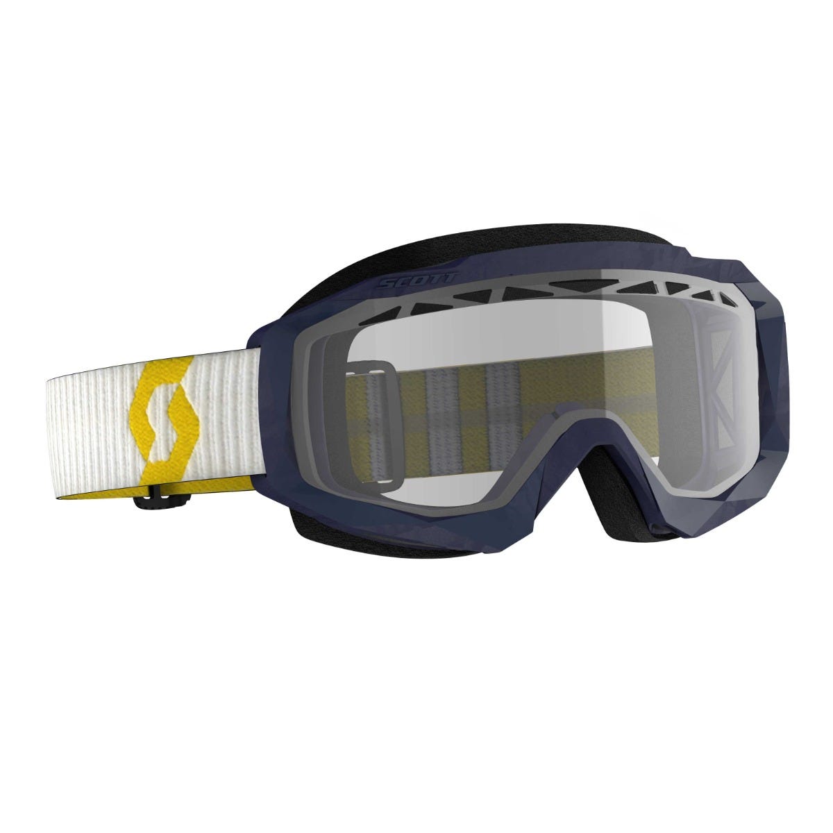 SCOTT Hustle X MX Enduro Goggle - yellow/blue | clear lens