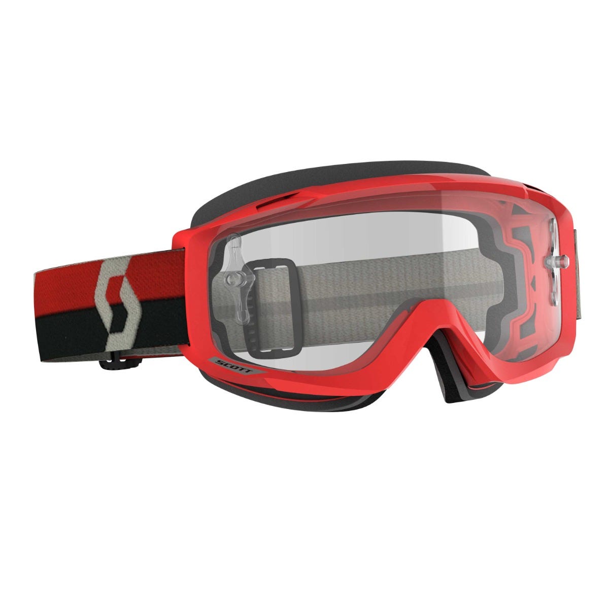 SCOTT Split OTG Goggle - red/grey | clear lens