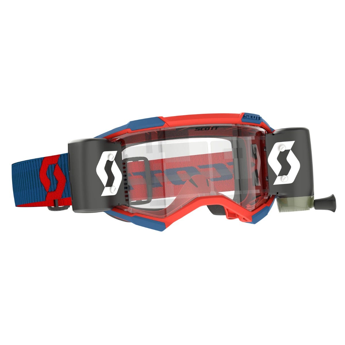 SCOTT Fury WFS Goggle - dark blue/neon red | clear lens