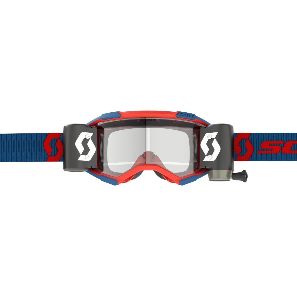 SCOTT Fury WFS Goggle - dark blue/neon red | clear lens