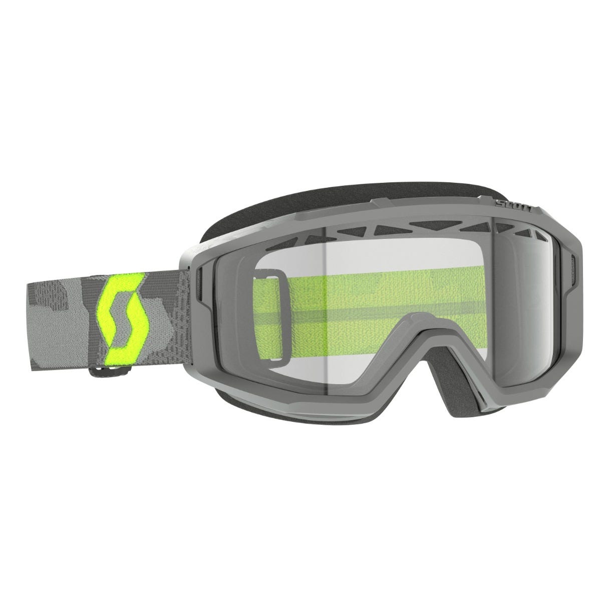 SCOTT Primal Enduro Goggle - light grey/neon yellow | clear lens