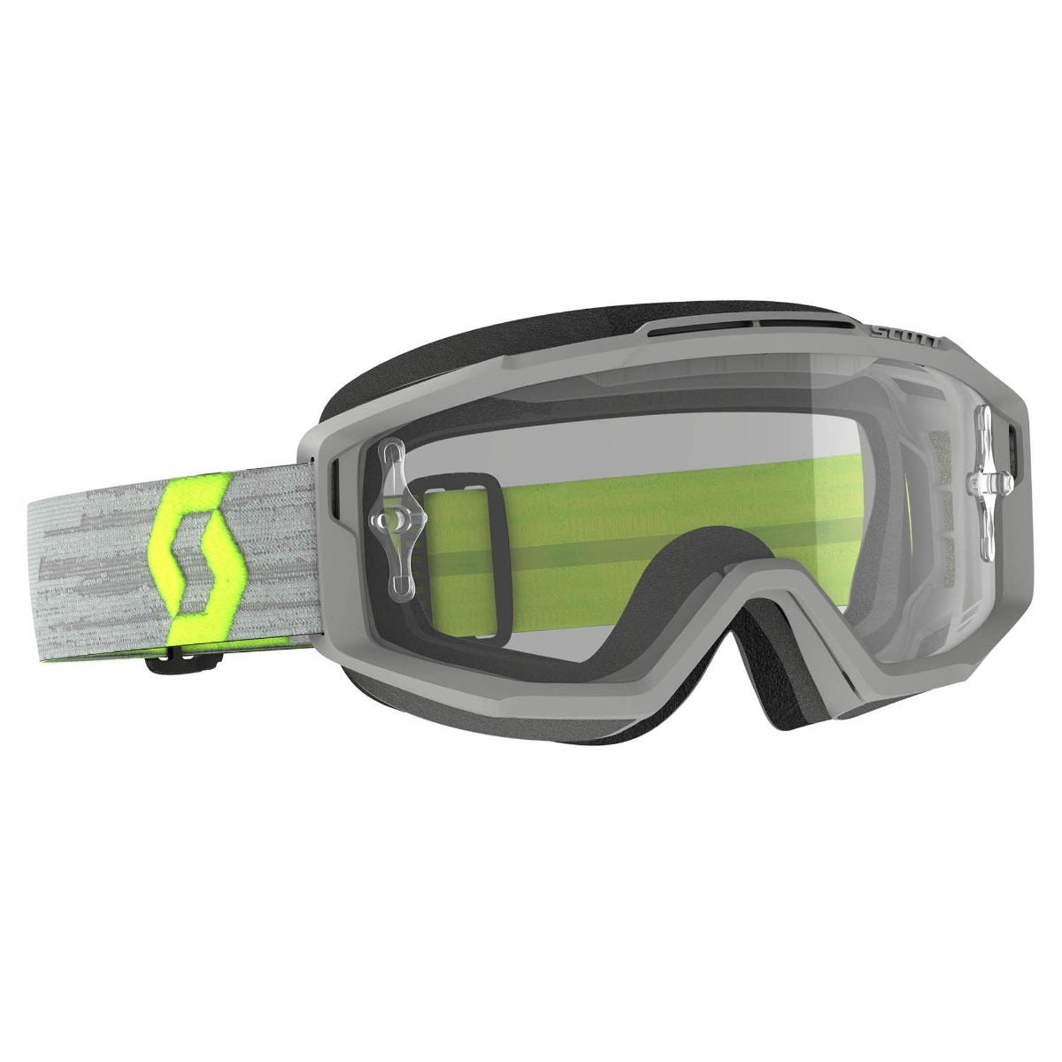 SCOTT Split OTG Goggle - grey/yellow | clear lens