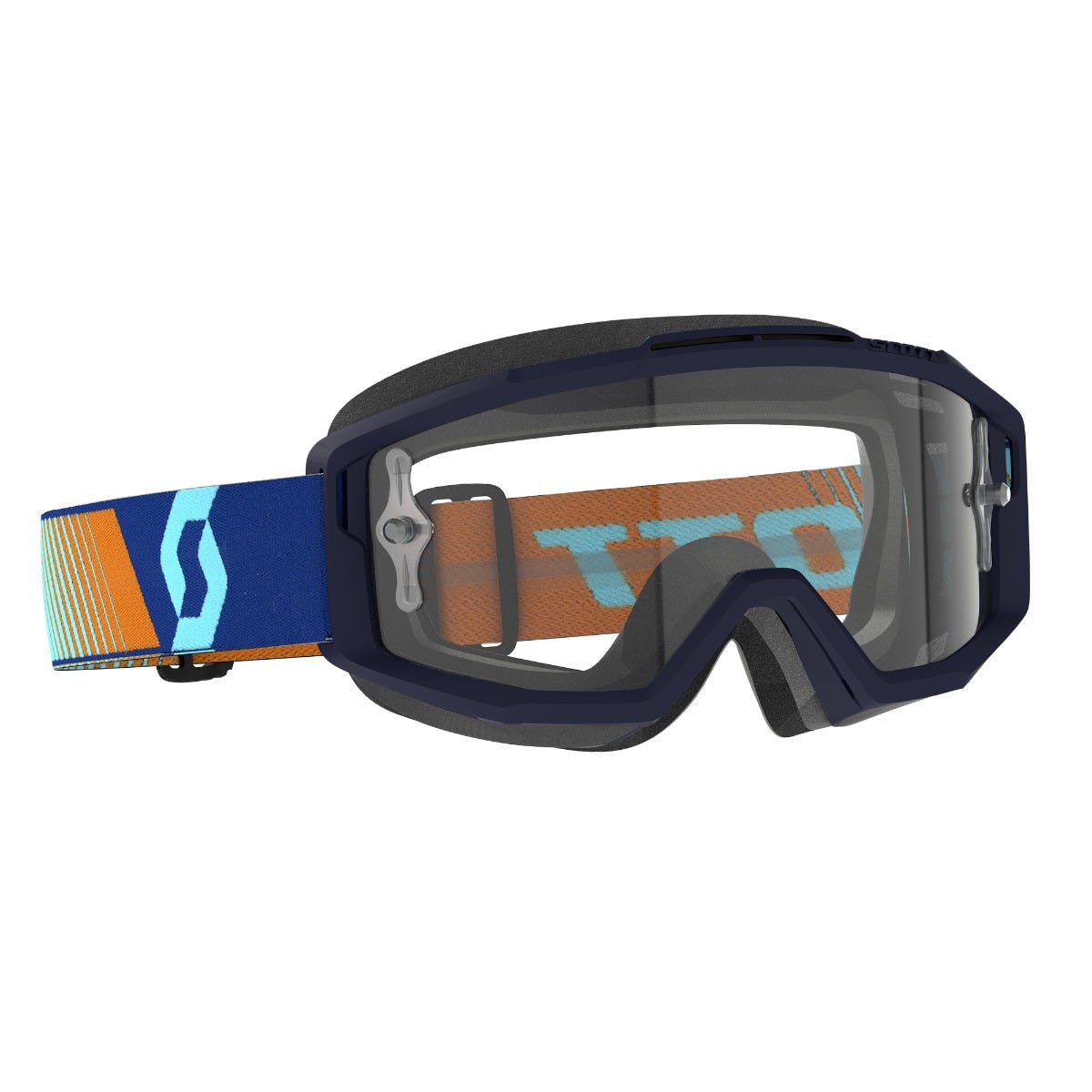 SCOTT Split OTG Goggle - royal blue/orange | clear lens