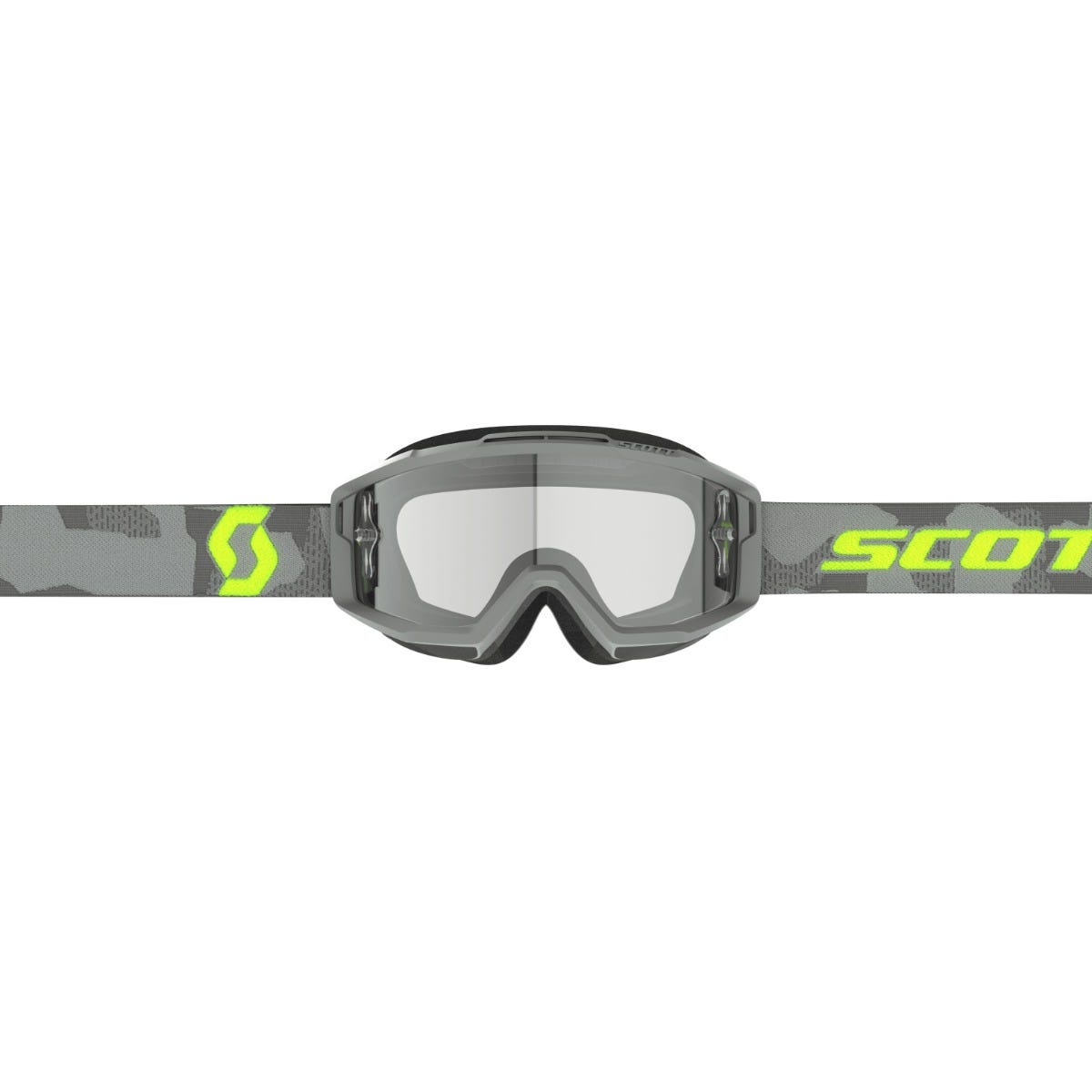 SCOTT Split OTG Goggle - light grey/neon yellow | clear lens