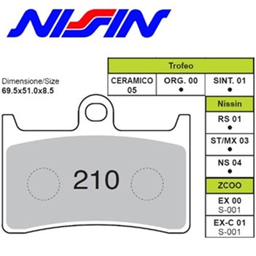 #NISSIN PADS 2P-210 ST SINT>>2P-303