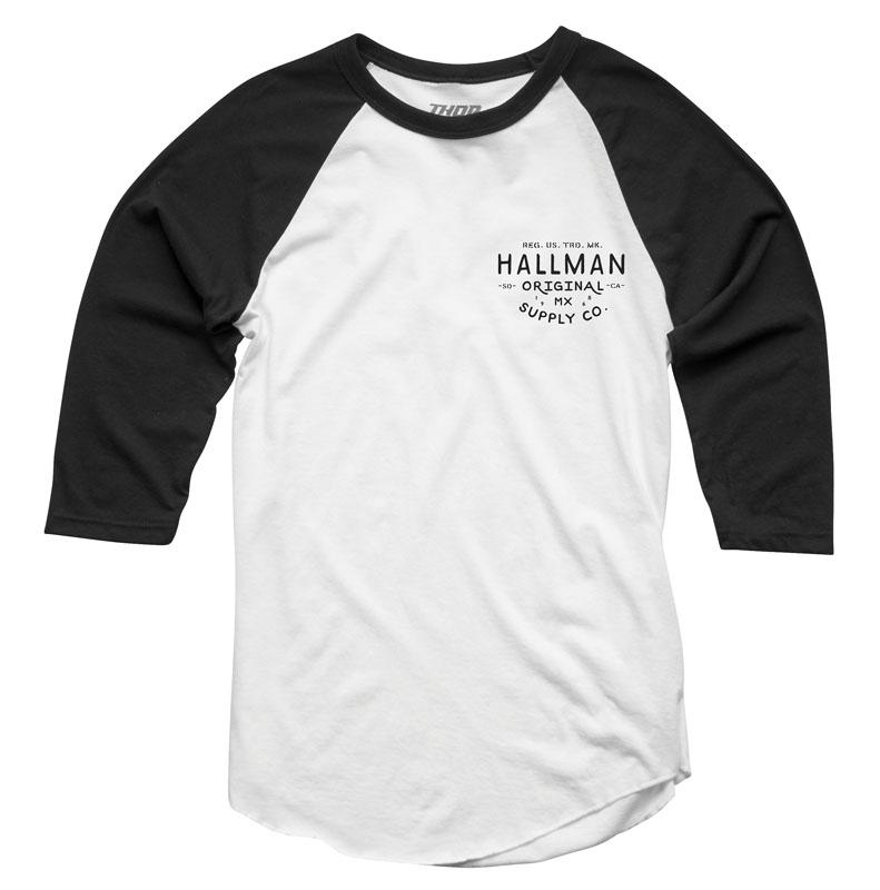 Tee S18 3/4 Hallman White/Black – S 3030-16265