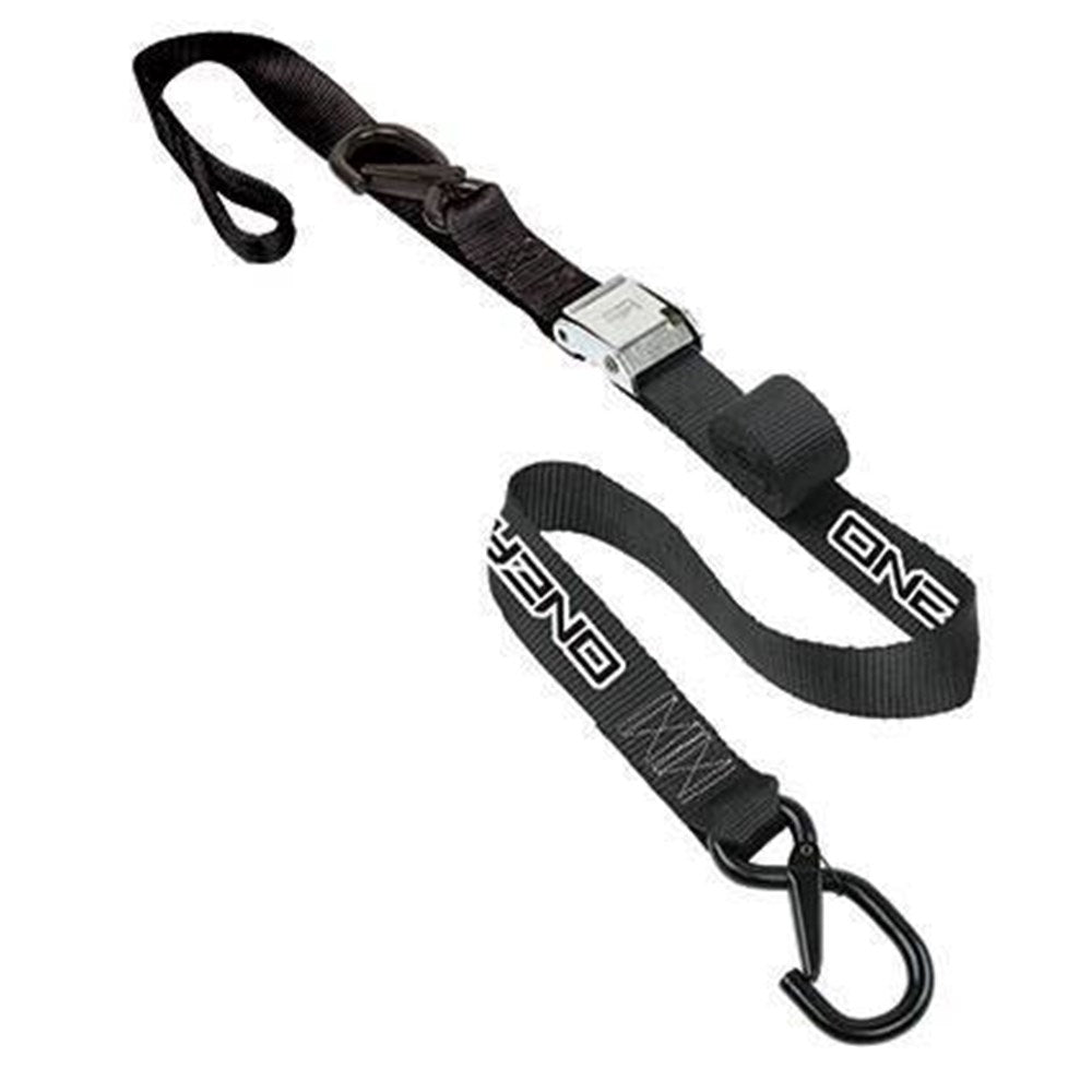 ONEAL DLX TIEDOWNS 1 1/2 IN W/SOFT LOOP & SECURE HOOK BLK/BLK (CTN10)