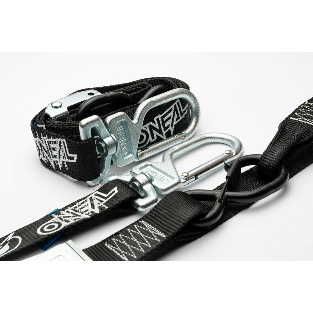 ONEAL SWIVEL DLX TIEDOWNS 1.5 S/LOOP & SWIVEL SECURE HOOK BLK/BLK (CTN10)