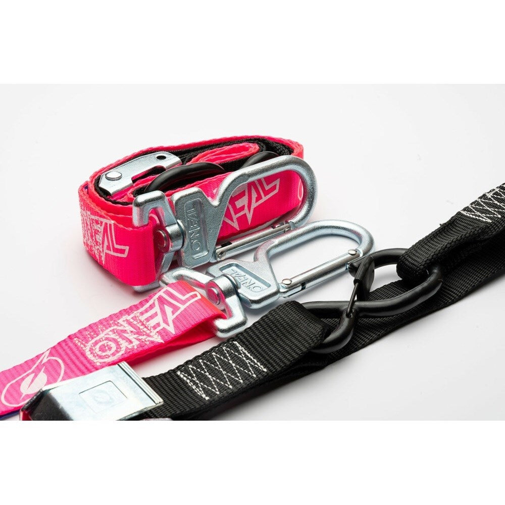 ONEAL SWIVEL DLX TIEDOWNS 1.5 S/LOOP & SWIVEL SECURE HOOK BLK/HOT PNK (CTN10)