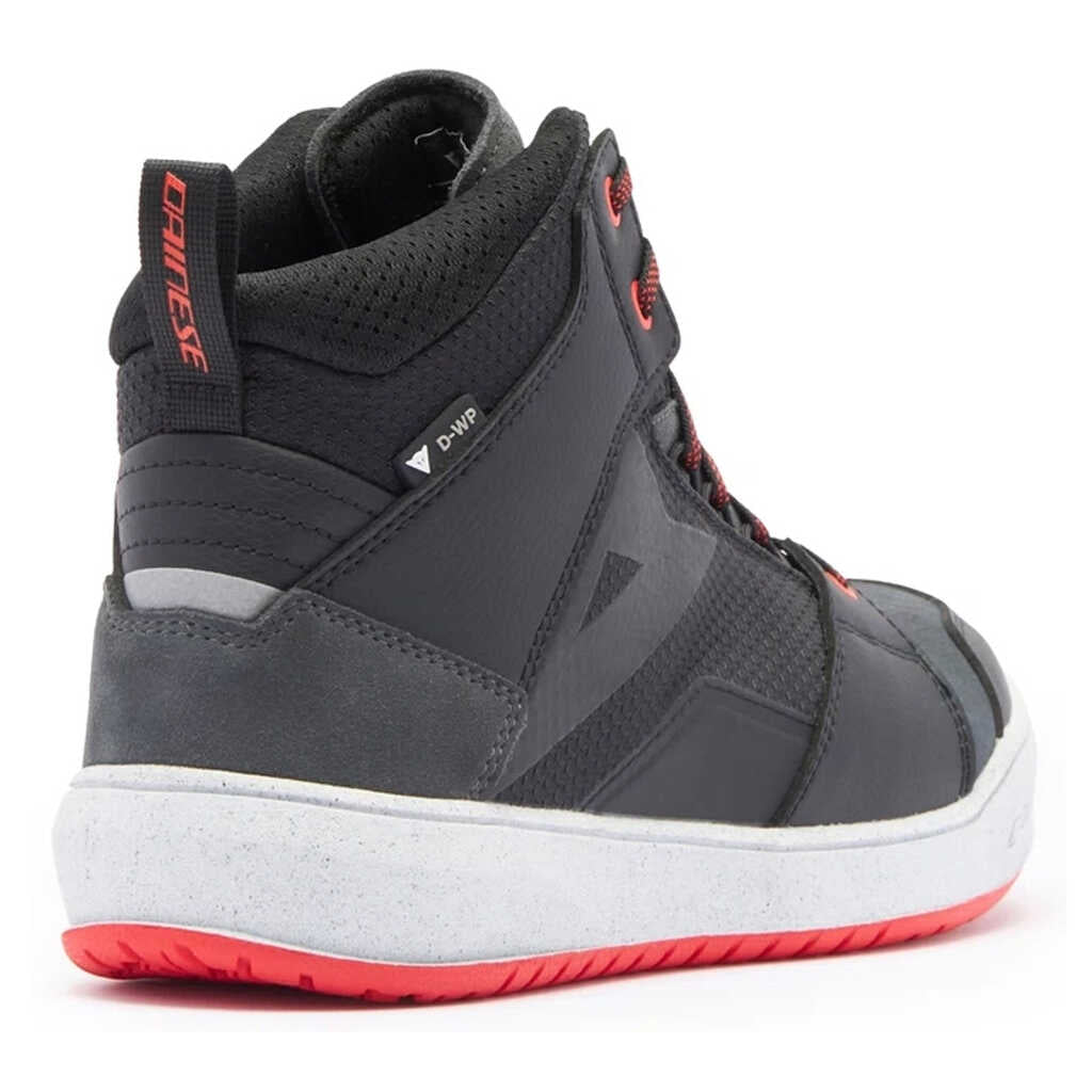 Dainese Suburb D-WP Shoes - BLK/WHT/RD-LAVA