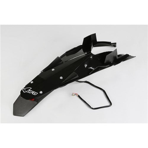 UFO HUSKY REAR FENDER W/LED T/LIGHT TC449/TE449-511 11-13 (BLK)