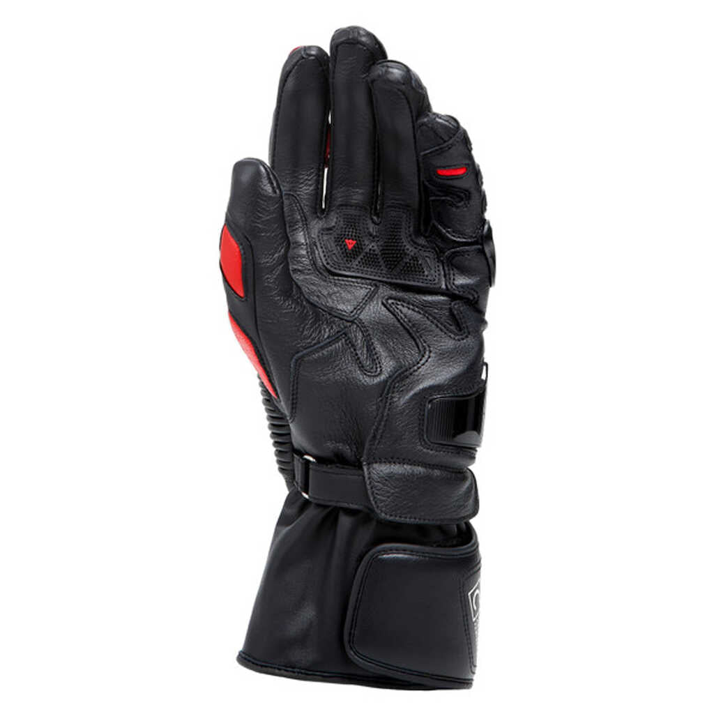 Dainese Druid 4 Leather Gloves - BK/LAVA-RED/WHT