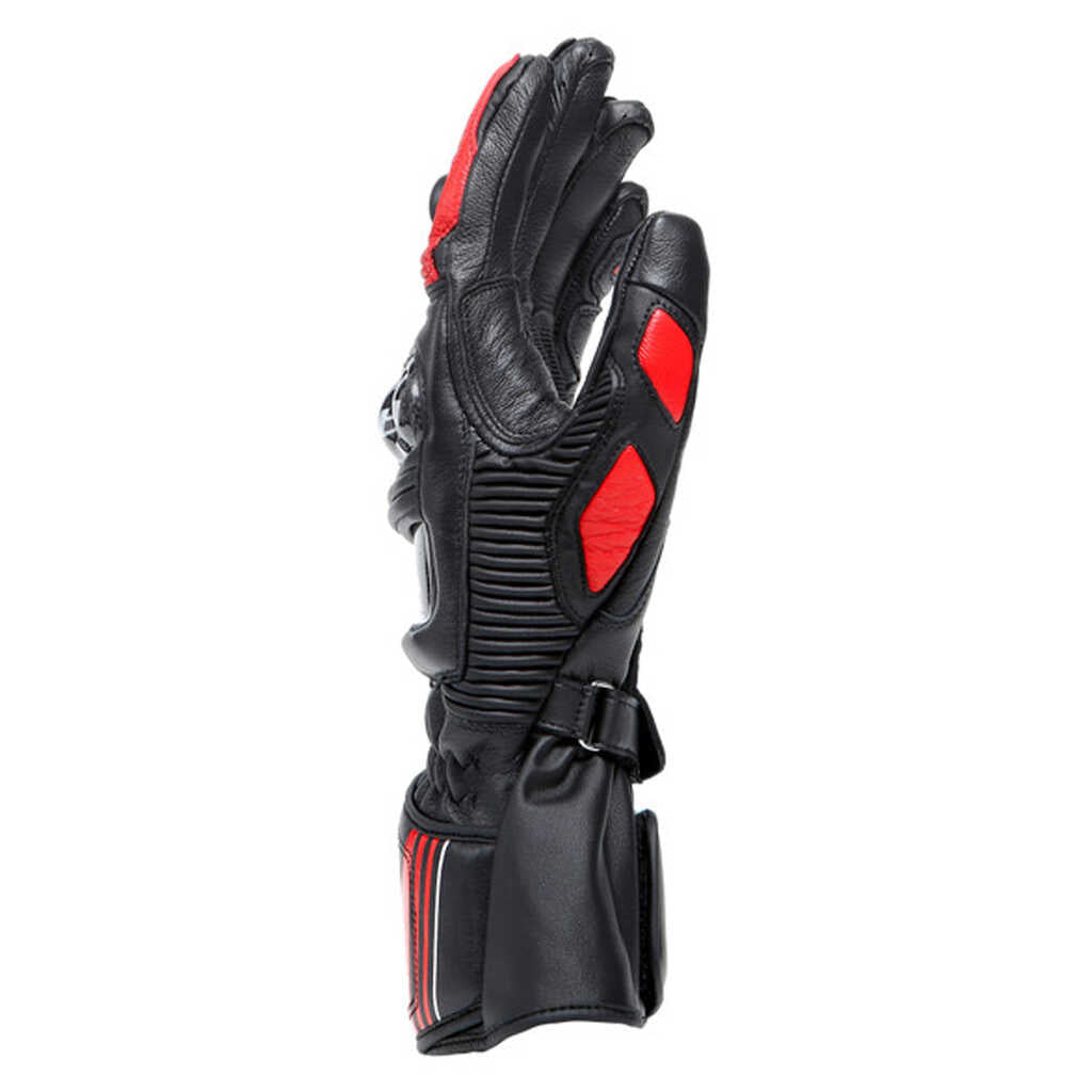 Dainese Druid 4 Leather Gloves - BK/LAVA-RED/WHT