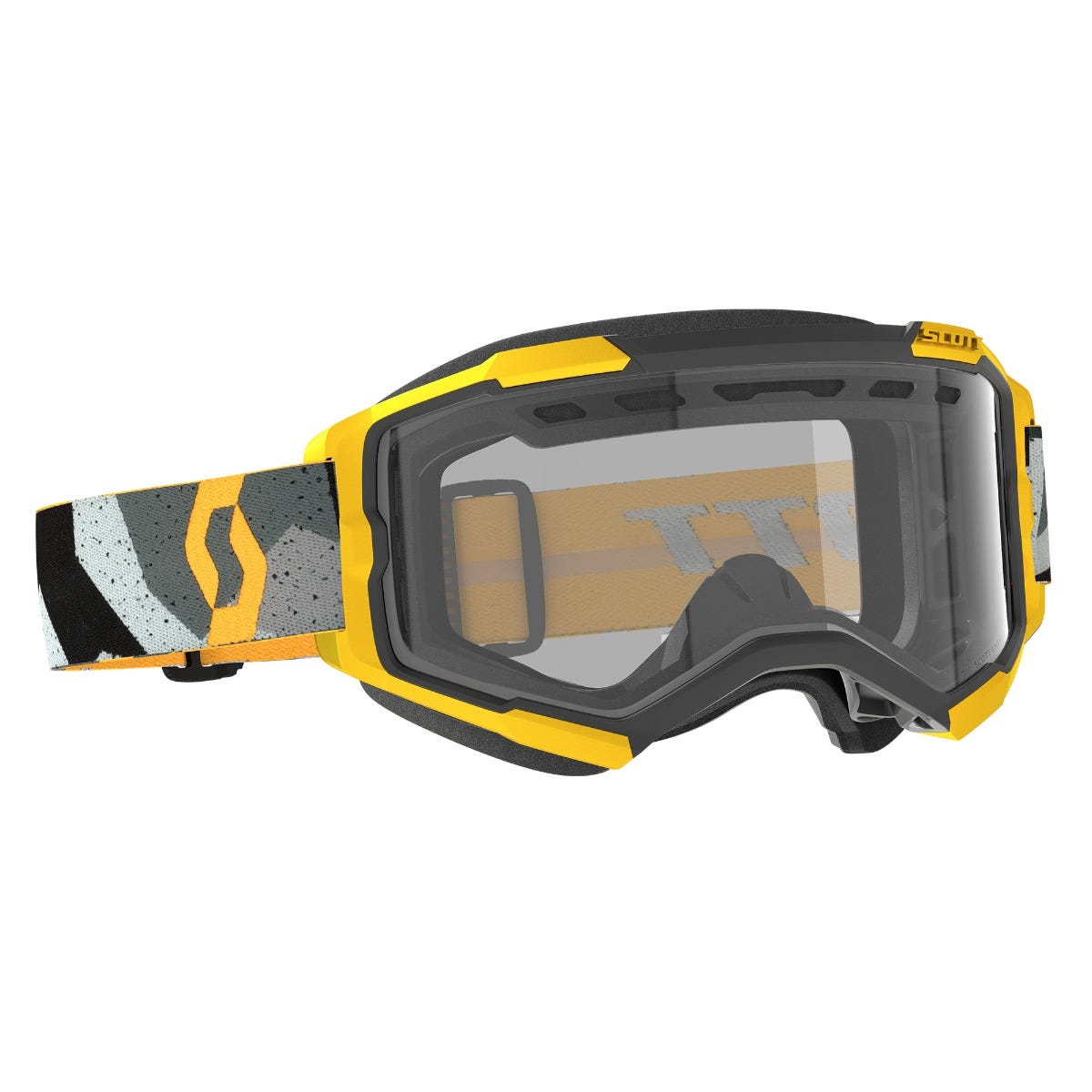 Goggle Fury Enduro camo grey/yellow clear