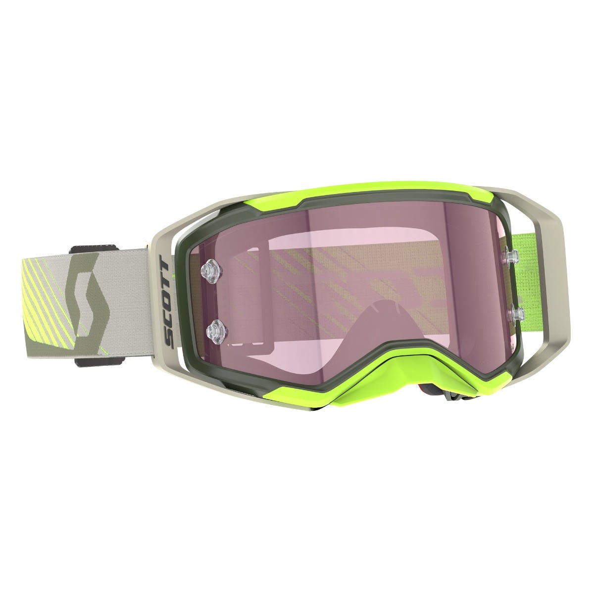 SCOTT Prospect 2.0 AMP Goggle kaki green/neon yellow rose