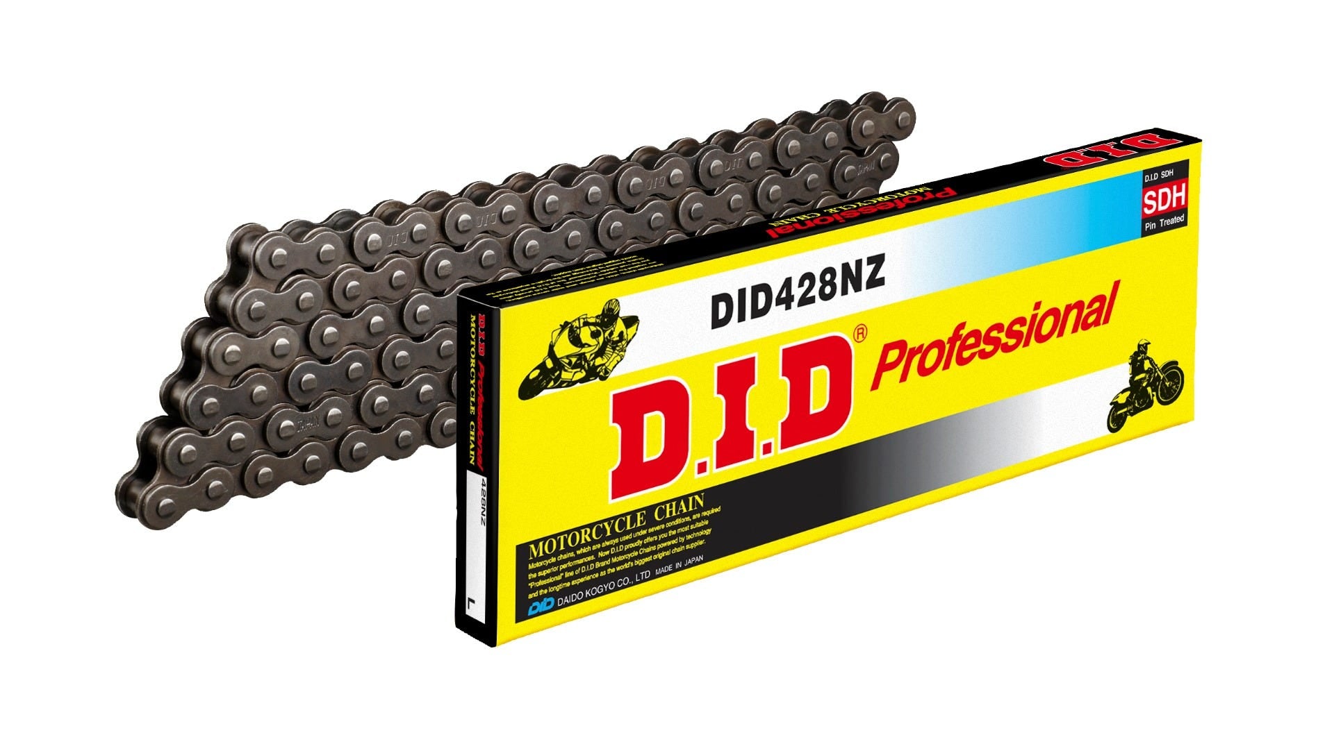 DID #428 NZ Racing EX/HD Chain 126L FJ - Clip BK