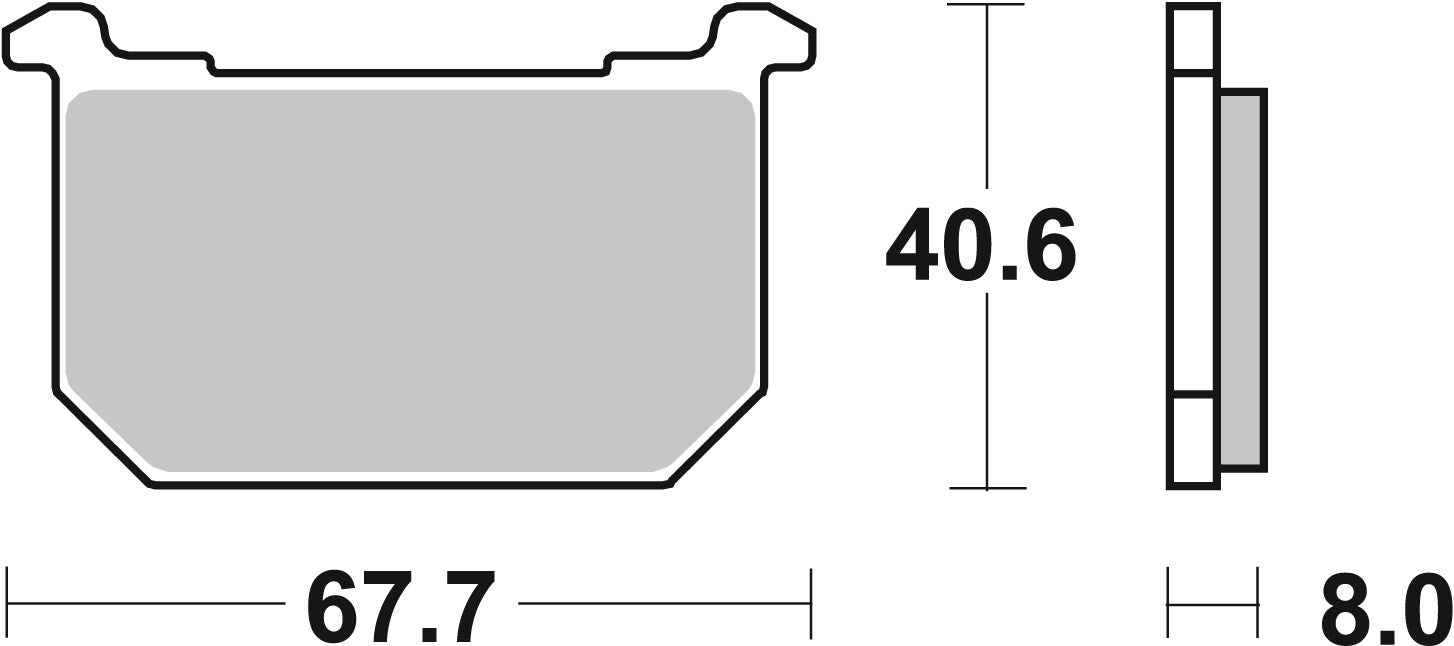 SBS FRICTION - Ceramic Front Brake Pads - 539HF-