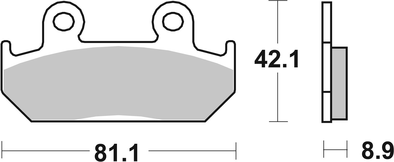 SBS FRICTION - Ceramic Front / Rear Brake Pads - 593HF-