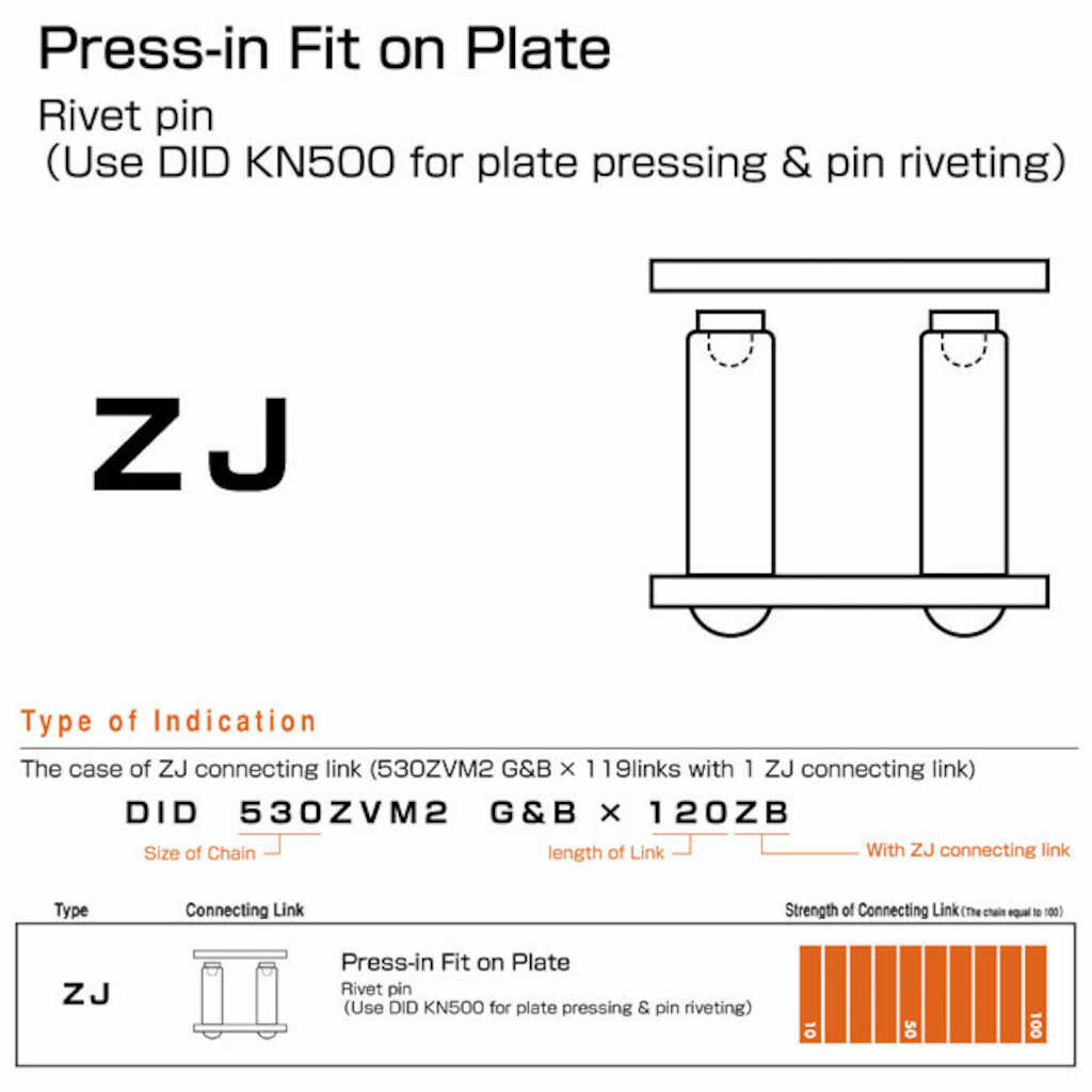 D.I.D Conlinks - 428V ZJ Rivet