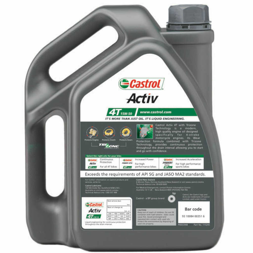 Castrol Activ 4T 15W-50 4 Stroke Oil 4L