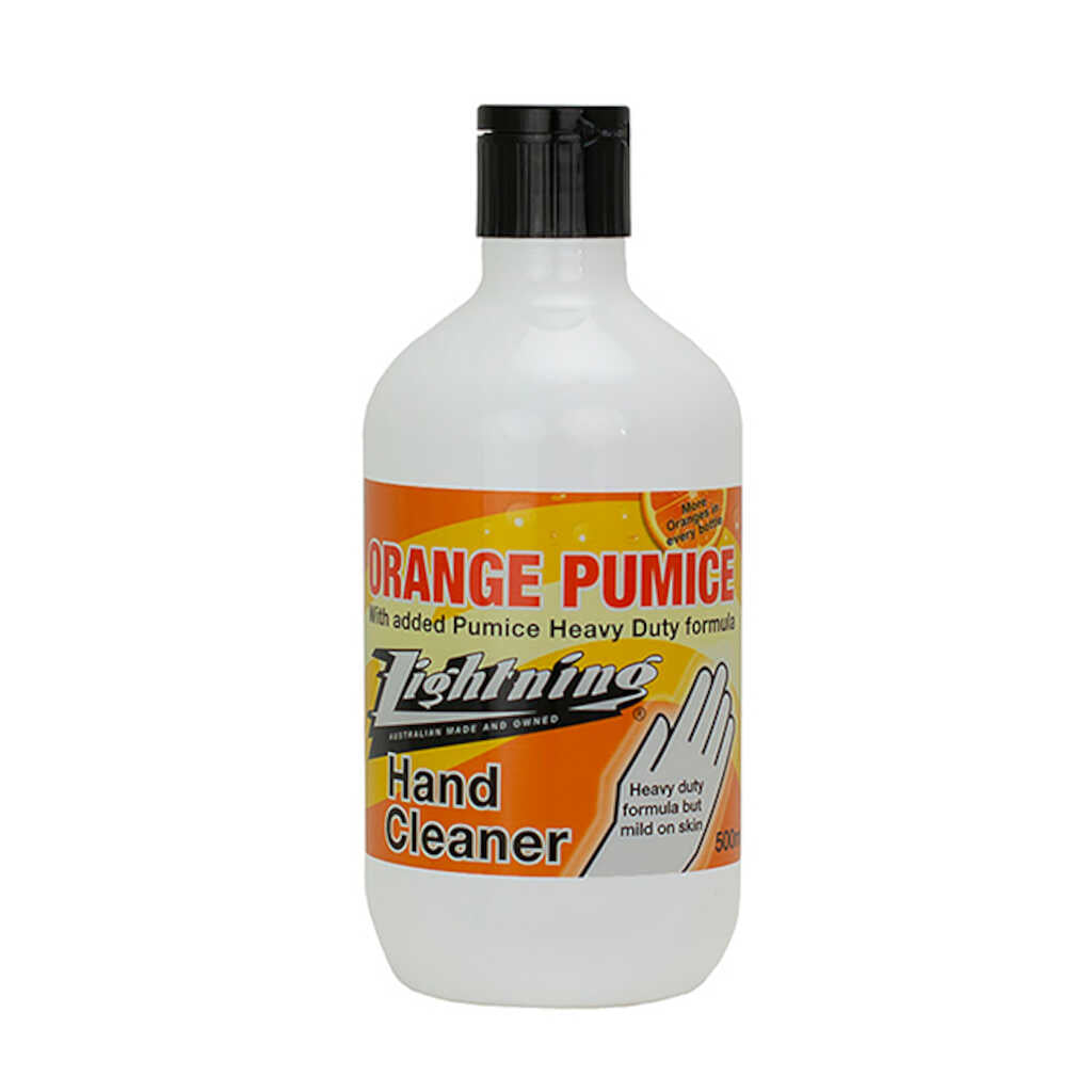 Lightning Cleaner Orange Pumice Hand Cleaner 6 Pack 500mL