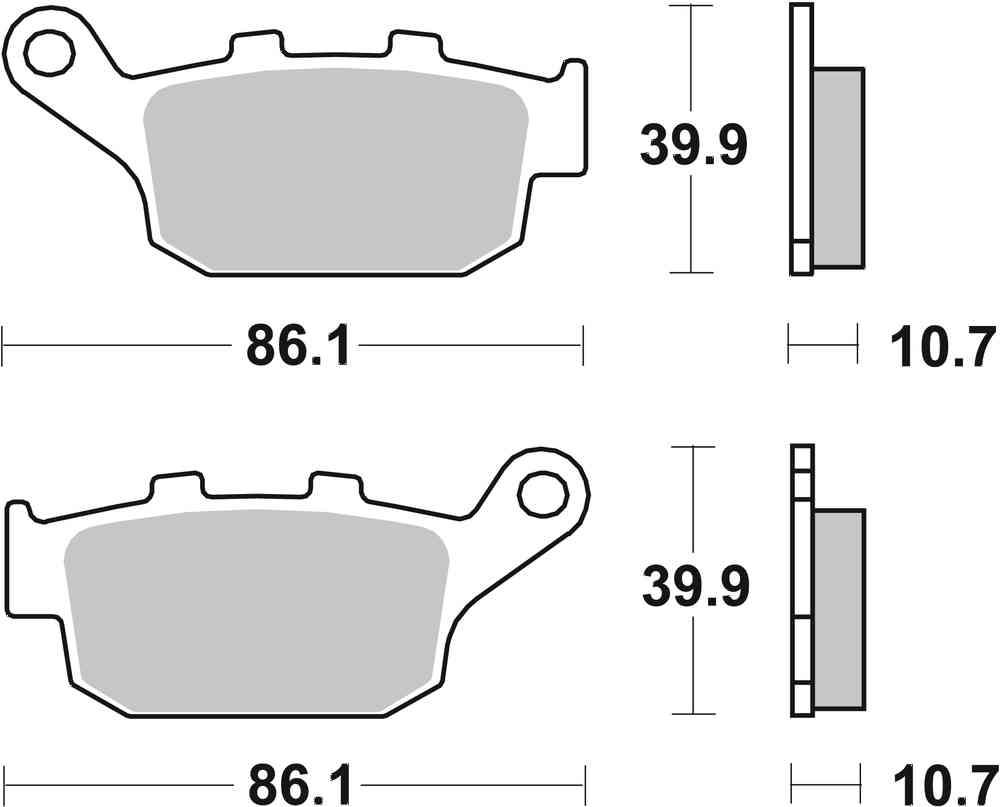 SBS FRICTION - Sinter Rear Brake Pads (SBS 161) - 614LS-
