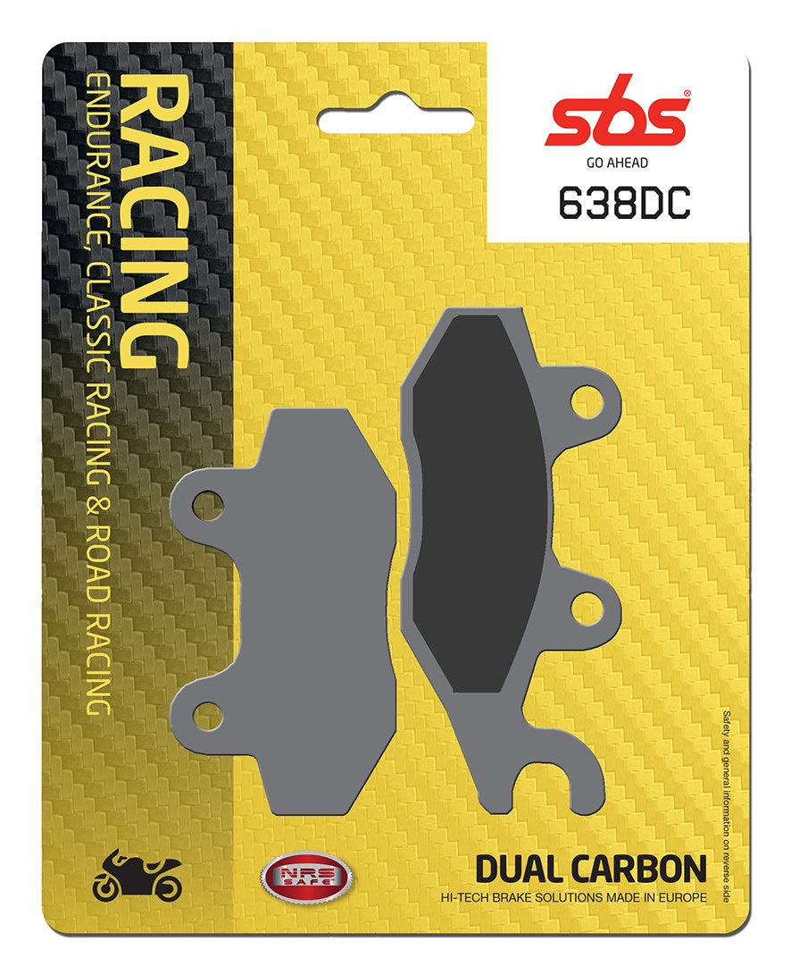 SBS FRICTION - Dual Carbon Front Brake Pads - (Track Use) (SBS 134) - 638DC-