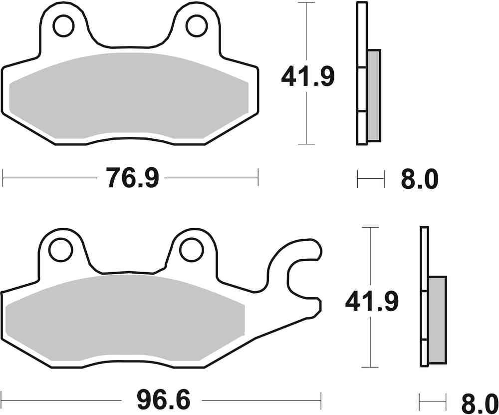 SBS FRICTION - Carbon Tech Racing Rear Brake Pads - 638RQ-