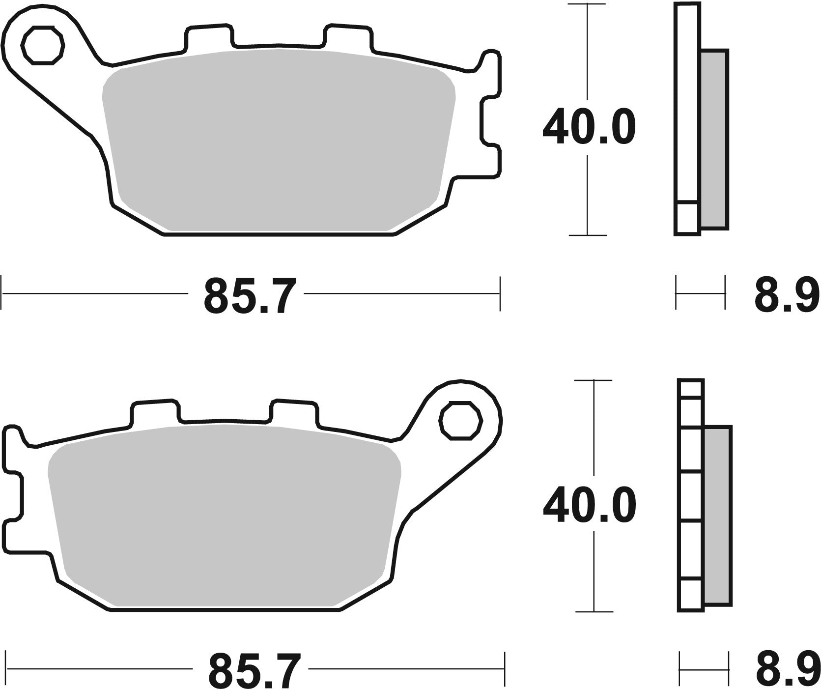 SBS FRICTION - Ceramic Rear Brake Pads (SBS 162) - 657HF-