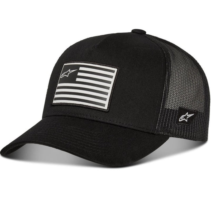 FLAG SNAPBACK HAT . BLACK/BLACK (1010)