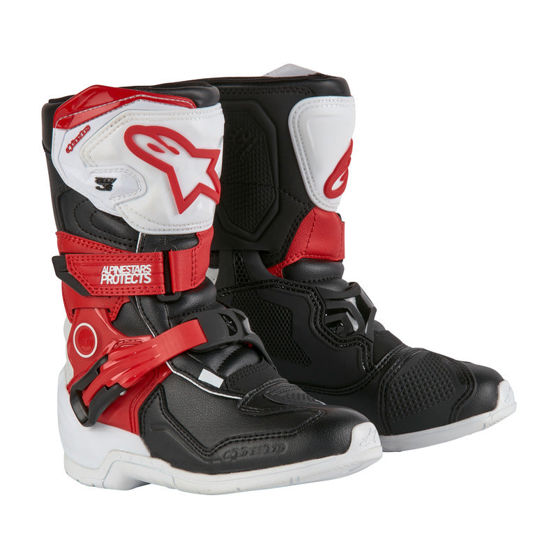 TECH 3S KIDS BOOTS WHITE-BLACK-BRIGHT RED (2030)