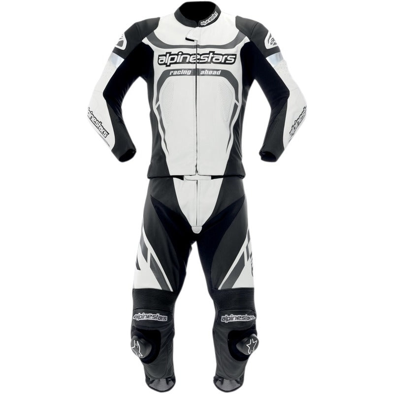 MOTEGI 2PC LEATHER SUIT WHITE/BLACK SIZE 54