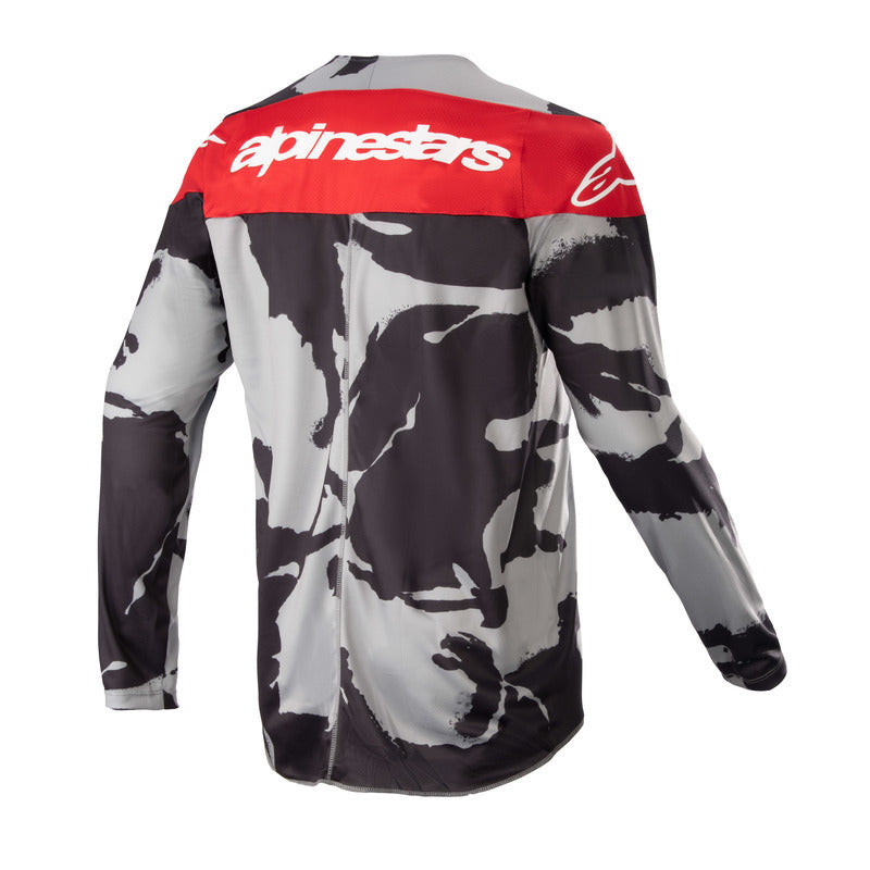 2023 YOUTH RACER TACTICAL JERSEY CAST GRAY CAMO MARS RED (9228)
