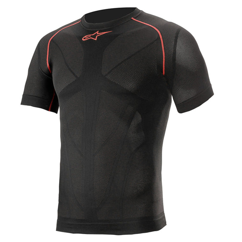 RIDE TECH V2 TOP SHORT SLEEVE SUMMER BLACK RED (0013)