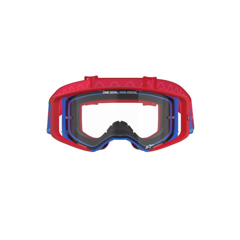 SUPERTECH CORP GOGGLE | RED BLUE (3053) | CLEAR LENS